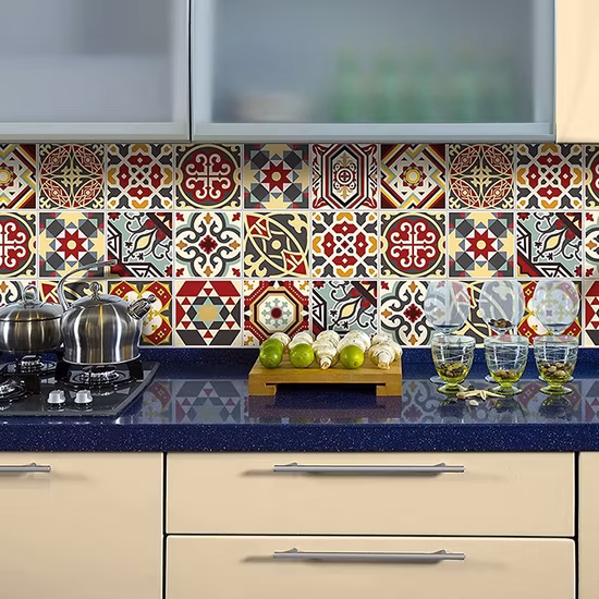 부엌 장식용 고품질 내화성 자체 접착 벽 스티커