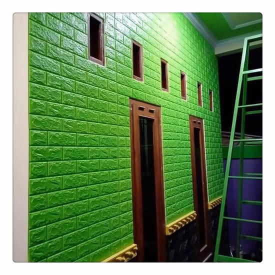 새로운 벽 스티커 DIY 벽돌 자체 접착 벽 시트 실내 장식 충돌 방지 3D 거품 벽지 스티커 주방 거실 침실