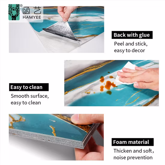 3D 주방 방수 자체 접착 스티커 욕실 벽 타일